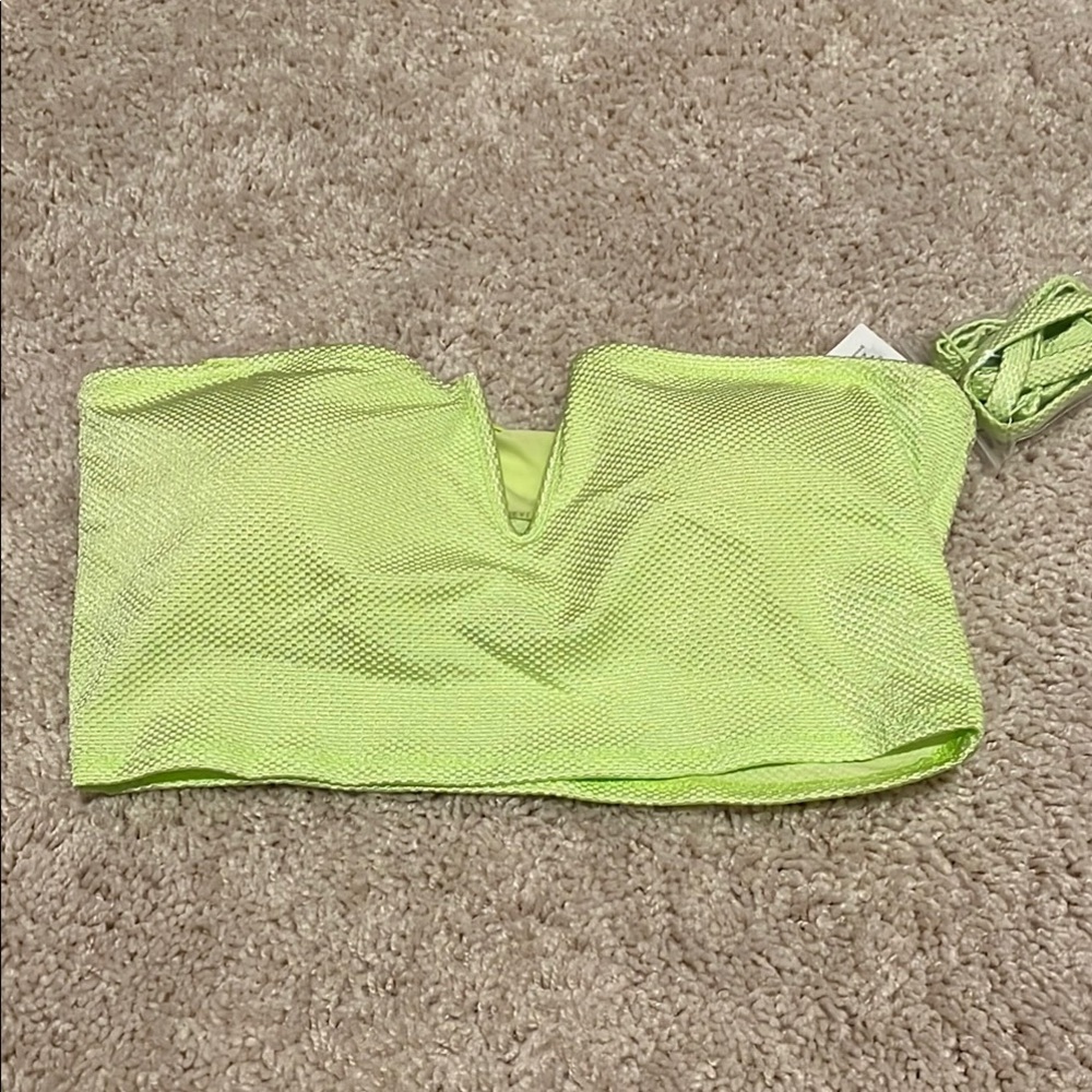 Lime Green Strapless Top